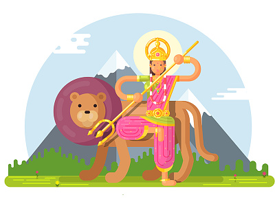 indian goddess durga clipart durga flat goddess illustration indian goddess vector