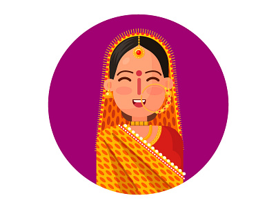 Uttarakhand wedding attire design flat garhwali geometrical illustration kumouni merriage uttarakhand vector wedding attire