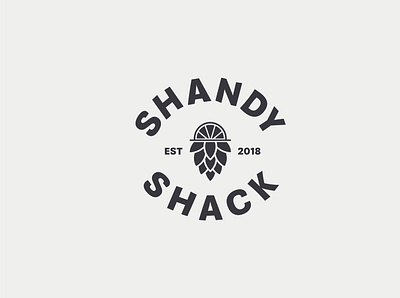 Shandy Shack beer beerlogo branding can design clean hop icon illustration illustrator logo logodesign logodesigner shandy shandyshack typography vector