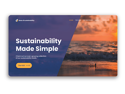 Dose Of Sustainability Landing Page branding graphic design landing page landing page design logo design sustainability sustainable ui ui design ux ux ui ux design web design webdesign website website builder website concept website design