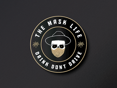 The Mask Life - Badge Design apparel badge logo badgedesign branding distressedunrest illustration logo logodesigner sticker sticker design vector