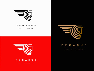 Pegasus logo branding company logo comphany design logodesign logotype modern logo pegasus