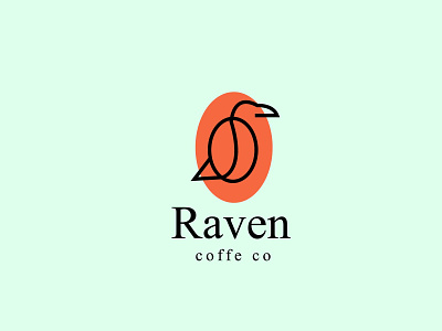 RAVEN COFFE LOGO branding coffe logo coffe shop logo coffeeshop company logo comphany design logo logodesign logotype modern logo vector