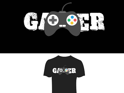 Gamer t-shirt design gaming t shirt gaming design gaming logo t shirt design typography design