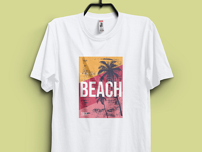 Summer Beach T-shirt Design.......... beach design branding comphany design illustration modern logo summer t shirt t shirt t shirt design vector design