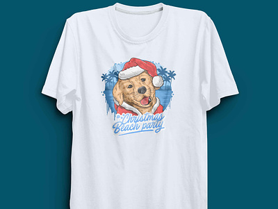 Christmas cute puppy claus christmas t shirt christmas vector dog vector illustration. t shirt t shirt t shirt design vector