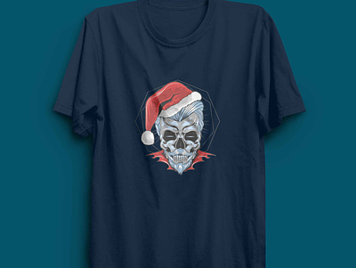 Christmas santa claus skull artwork branding christmas craft ideas 2021 company logo comphany illustration logodesign modern logo