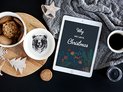 Black style Christmas mockups