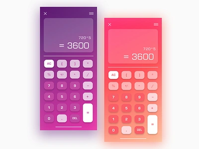 day #004/100 adobe xd app branding calculate calculator dailyui dailyui004 dailyuichallenge design gradient illustration iphone iphonex minimal ui