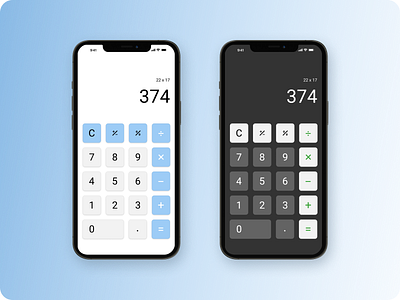 Calculator calculator dailyui darkmode lightmode ui