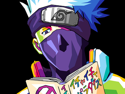 Kakashi amazing anime corel coreldraw gift hinata itachi kakashi naruto pop art sasuke uchiha vector wpap year