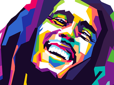 Bob Marley adobe ilustrator amazing best bob bob marley coreldraw design mobile music musician pop art reggae trend vector wpap