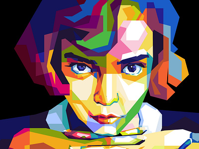 queen's gambit in wpap pop art adobe ilustrator amazing anime art coreldraw design film movie netflix pop art popart premiere queen series vector wpap