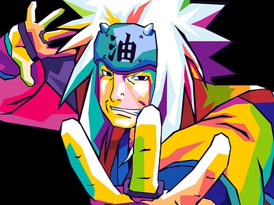 Jiraiya Wpap Metal Poster Only On Displate amazing anime asian boruto coreldraw film itachi japanese jiraiya kara karakter madara manga movie naruto pop art vector wpap