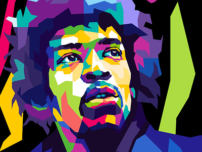 Jimi Hendrix american anime art bestselling celebrities guitar guitarist hendrix jazz jimihendrix music musician pop popart rock rocknroll shichiroken trend wpap