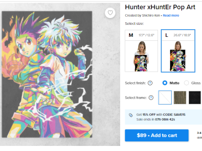 Killua Zoldyck Hunter X Hunter Anime Series Hd Matte Finish Poster