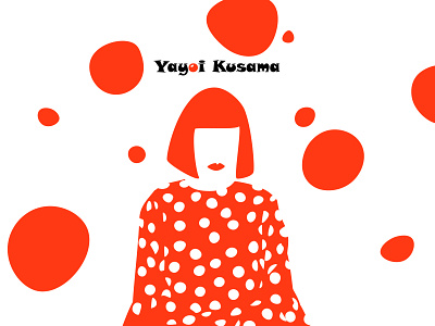 Yaypi Kusama design digital illustration graphic design graphicdesign illustraion illustration negative space negative space negativespace portrait vector