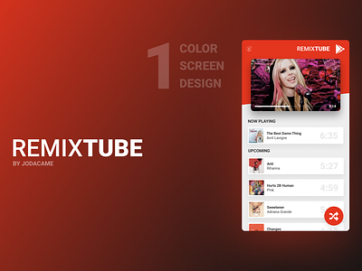 Random music video playlist - Minimalist app concept design music music player ux video youtube