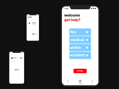 App assist Emergency branding design illustration ui ux