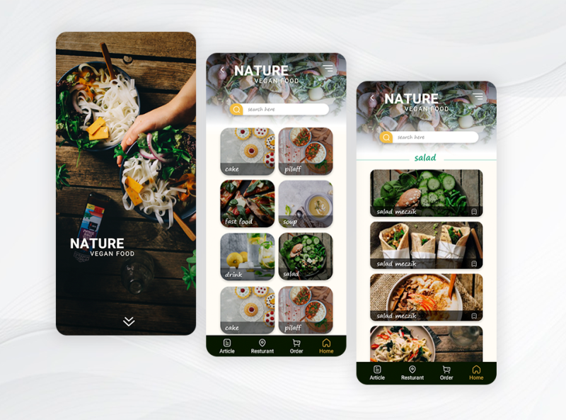 Vegan Food App by Rasta Mokhtariy on Dribbble