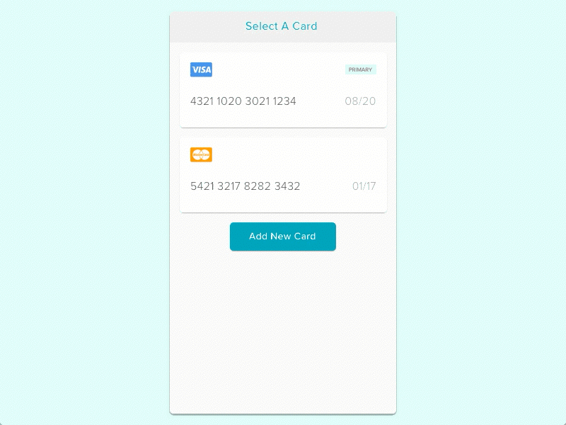#002 Credit Card Checkout animation checkout credit card dailyui payment principle