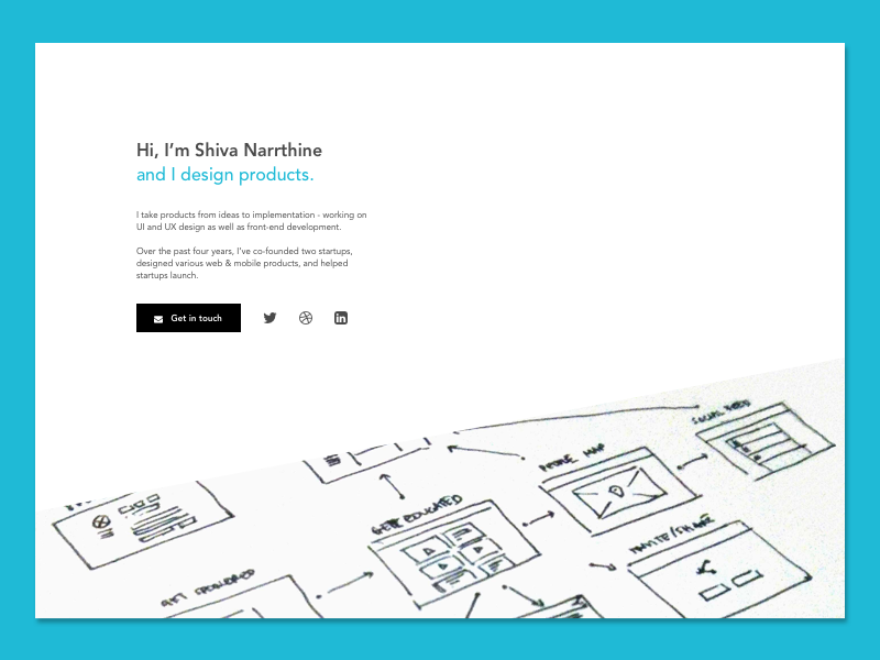 Personal website splash page landing page minimal website personal