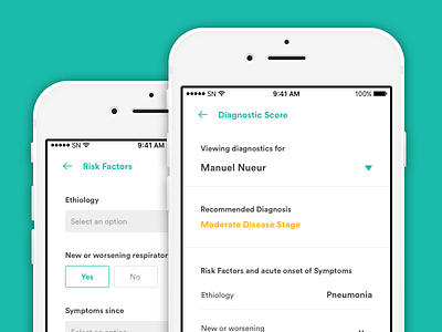 Bayer Digital ICU app diagnostic forms icu medical mobile results ui