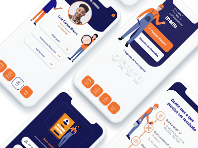 Aplicativo Manu + Retaguarda Web app branding design graphic design illustration logo minimal mobile mobile app startup ui uidesign ux uxdesign