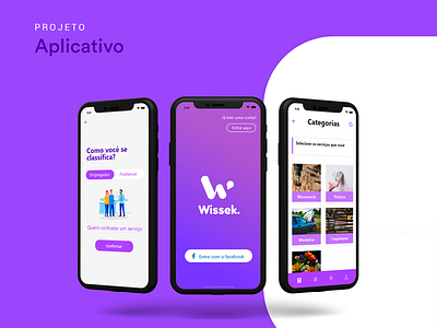 Aplicativo Wissek + Retaguarda Web app app design graphic design mobile startup technology ui uidesign ux uxdesign