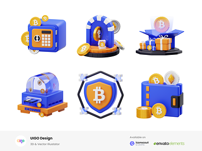 Bitcoin 3D Illustration 3d icon animation b2b bitcoin branding btc business clean coin crypto crypto coin cryptocurrency eth hard wallet icon illustration investment nft profit wallet