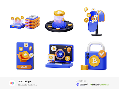 Bitcoin 3D Illustration 3d 3d icon airdrop animation bitcoin btc business coin crypto cryptocurrency graphic hard wallet icon illustration investment isometric market nft profit wallet