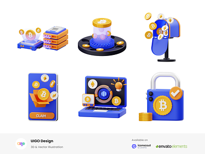 Bitcoin 3D Illustration