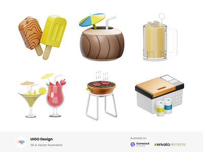 Summer vibes 3D Illustration