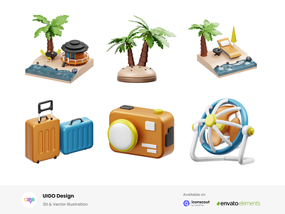 Summer vibes 3D Illustration