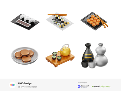 Japanese Culture 3D Illustration