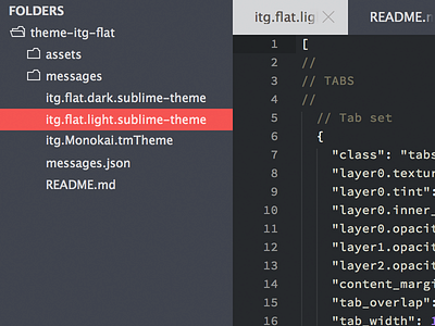 Sublime Text Theme: itg.flat code sublime text theme ui