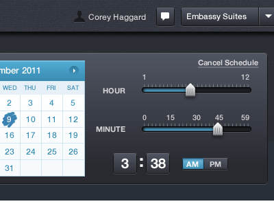 Alternate sliders for Date and Time Selection by Corey Haggard