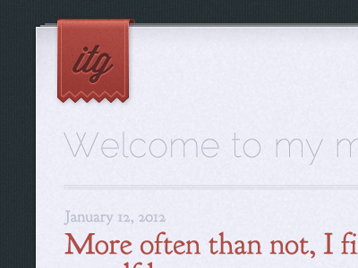 itg vision blog bookmark redesign typography web site