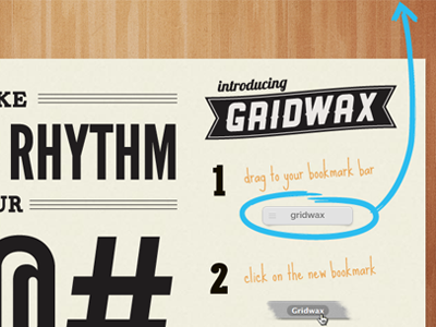 Gridwax.gs - bookmarklet baseline grid bookmarklet paper type vertical rhythm wood