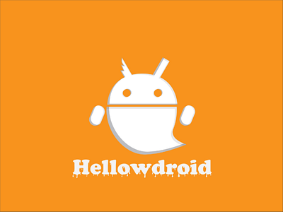 Hellowdroid logo adobe android android icon blood letter design ghost icon helloween icon illustrator letter logo simple logo vektor