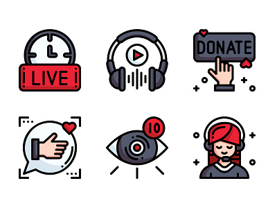 Live Streaming design icon live live streaming vector