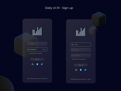 Daily UI #01 • Sign Up design ui ux