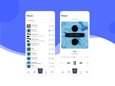 music player app branding design icon minimal ui ux