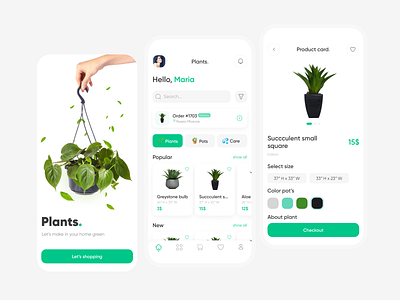 Plants | Mobile App app branding design graphic design icon illustration logo ui ux vector