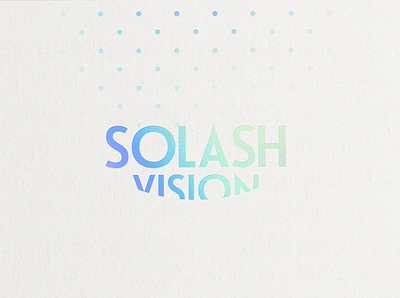 SOLASH VISION balance brand brand identity branding holographic light logo minimal typography