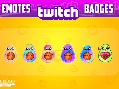 avocado twitch sub badges and emotes emotes emotestwitch fiverr fiverr design fiverrgigs gamers gaming logo game logoesport twitch twitch logo twitchemotes twitchsubbadges