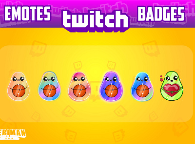 avocado twitch sub badges and emotes emotes emotestwitch fiverr fiverr design fiverrgigs gamers gaming logo game logoesport twitch twitch logo twitchemotes twitchsubbadges