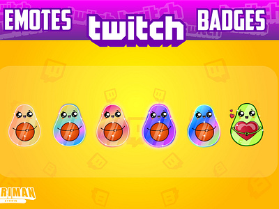 avocado twitch sub badges and emotes