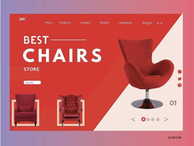 Chairs_UI_Design design illustration ui ux web website