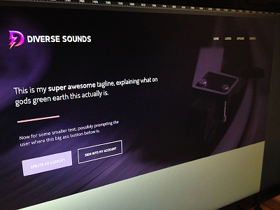 Diverse [Still a WIP] diverse diverse sounds pink purple ui vinyl web